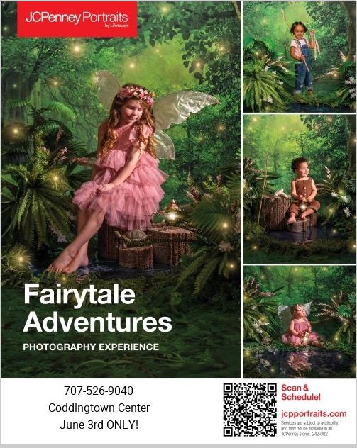Fairytale Adventures photography experience at JCPenney. June 3rd, 2024. Visit at JCPenney.com to schedule.